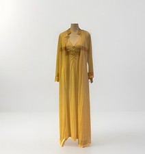 Designer Collection For Formfit Rogers Nightgown Lace Trim Size S VTG 2 Piece