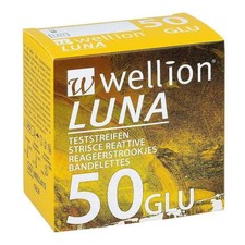 Med Trust Wellion Luna Strisce Reattive Per Misurazione Glucosio, 50 Strisce