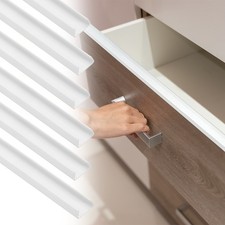 6Pcs Cabinet Door Protector, 18" x 3/4" for 9/16"- 11/16" Thick Cabinet, White