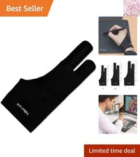 Dirt-Resistant 2-Finger Artist Glove - Size M for Smooth Drawing Experience