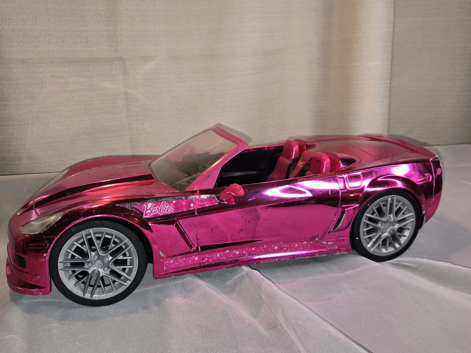 Barbie Rosa Metálico Cruisin Corvette R/C Coche Juguetes R Us Exclusivo RARO Sin Control Remoto Foto 4 de 4