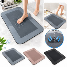 Diatomaceous Earth Bath Mat Super Absorbent Non Slip Fast Drying Soft Rug