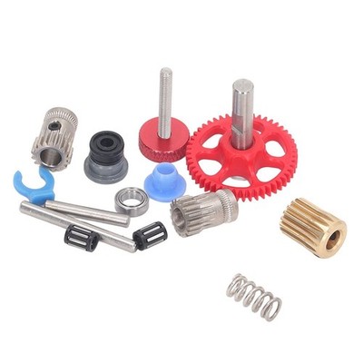 Dual Gear Assembly Kit Upgrade Extruder Red Wheel Kit 3D Printer Accessories