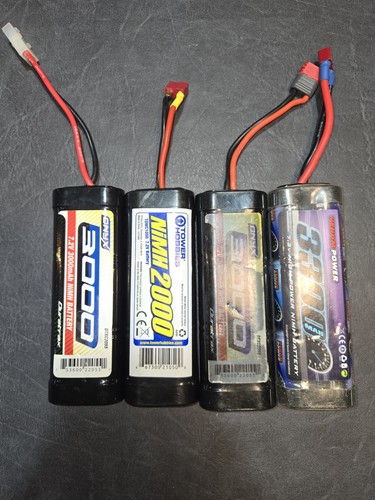Lot of 4 NIMH 6 Cell RC Battery Packs