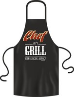 GrillschüRze, KochschüRze, KüChenschüRze, Chef Am Grill, Rahmenlos®Art. 2982