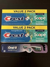 2 Crest Whitening Toothpaste Scope Plus Value Pack 1 Oral B Tooth Brush Fresh