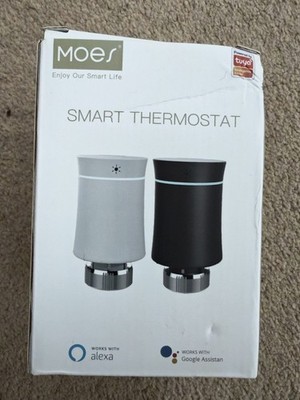 MOES ZigBee TRV Thermostat Tuya Heizkörperantrieb Ventil Smart programmierbar schwarz