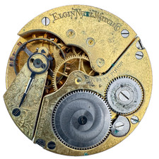 Antique 16s 1910 Elgin Mechanical Hunter Pocket Watch Movement 292 USA for Parts