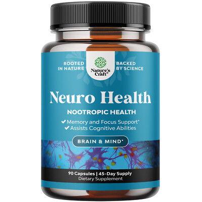 Advanced Nootropics Brain Support Supplement - Synergetic Mental Energy 90ct