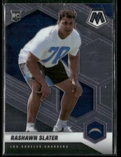 2021 Panini Mosaic #371 Rashawn Slater Los Angeles Chargers Rookie Football Card. rookie card picture