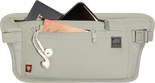 FuninCrea Ceinture porte-monnaie en nylon avec blocage RFID pour homme et femme, sac banane
