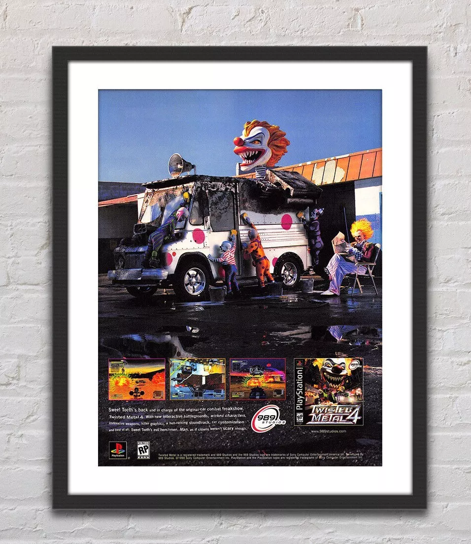 Twisted Metal 4 Playstation PS1 Glossy Promo Ad Poster Unframed G1153