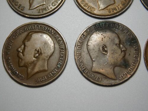 6 BRITISH UK GREAT BRITAIN ONE PENNY COIN LOT 1890 1909 1926 1947 1948 1961 - Picture 4 of 13