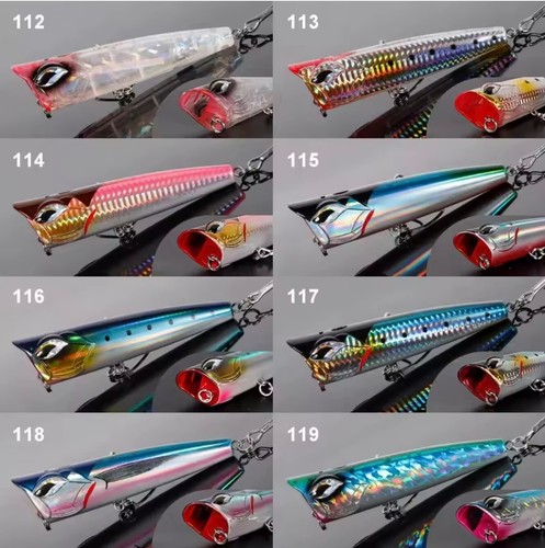 NOEBY Sea Saltwater Fishing Surface Popper Lure Topwater Jet Action 120mm 41g - Picture 24 of 32