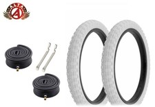 ALTA BICYCLE WIRE BEAD TIRES 18" X2.125 WHITE BMX COMP III HEAVYDUTYTUBE 6PC SET