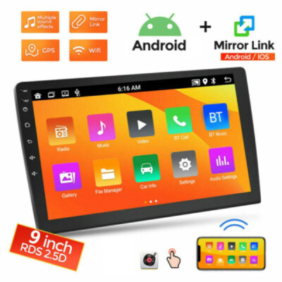 Android 13.0 Car Stereo Radio GPS Navi WIFI Bluetooth FM/RDS Double 2 DIN 9''