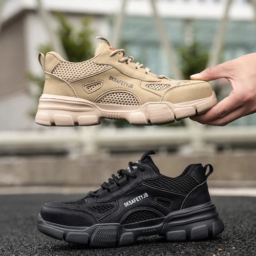 Men's Steel Toe Work Boots Indestructible Safety Shoes Breathable Hiking Sneaker - Picture 13 of 30