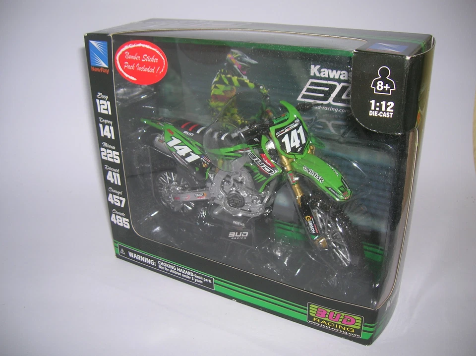NewRay Kawasaki KX450F KX 450F Maxime Desprey Bud Racing #141, 1:12 Art. 57833 - Bild 2 von 4