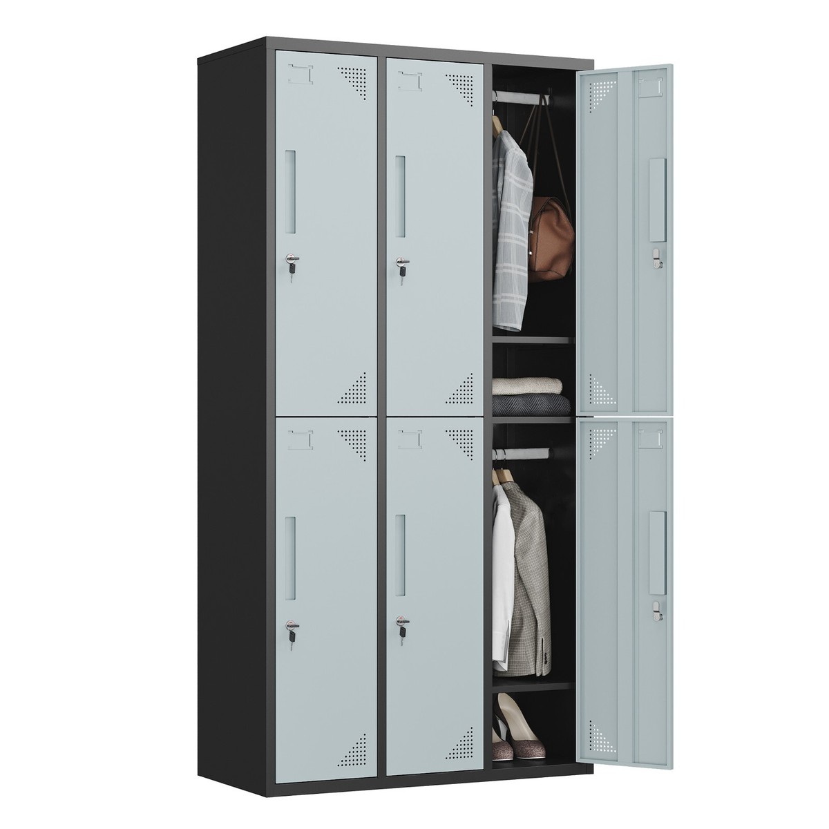 6 Doors Locker,Metal Locker Storage Cabinet,Storage Locker for