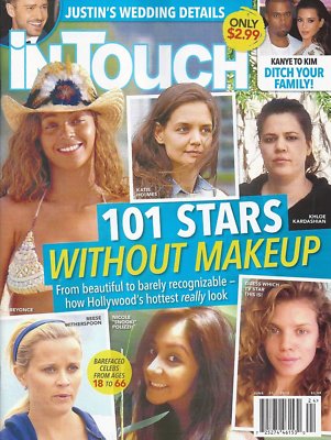 In Touch Magalzine June 11 2012 101 Stars Without Makeup Beyonce Snooki Usher