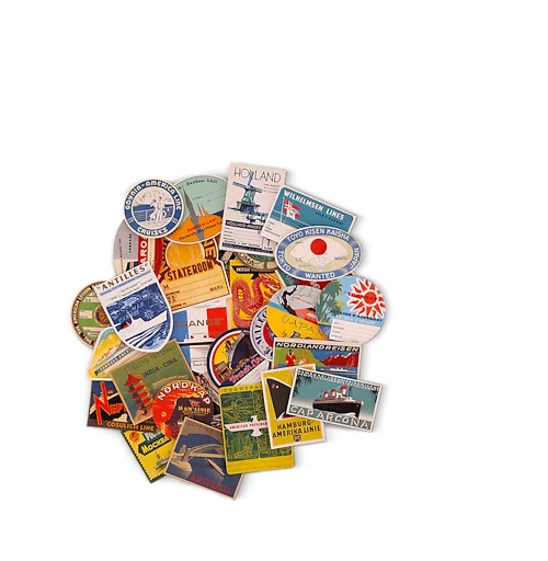 Louis Vuitton Ocean Liners El Arte de las Etiquetas de Viaje Juego de Pegatinas Nuevo en Caja RARO Foto 3 de 4