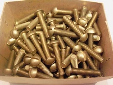 10-32 x 1-3/4" Brass Slotted Round Head Machine Screw VINTAGE Made in USA Qty 20