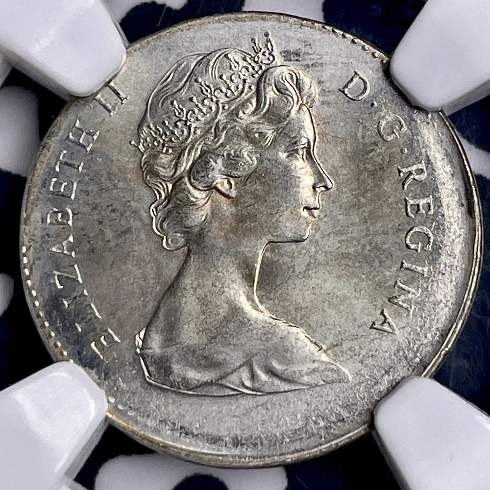 1979 Canada Small Cent Struck On 10 Cent Planchet Error NGC MS66 Lot#G9790 2.1 G - Image 2 of 3