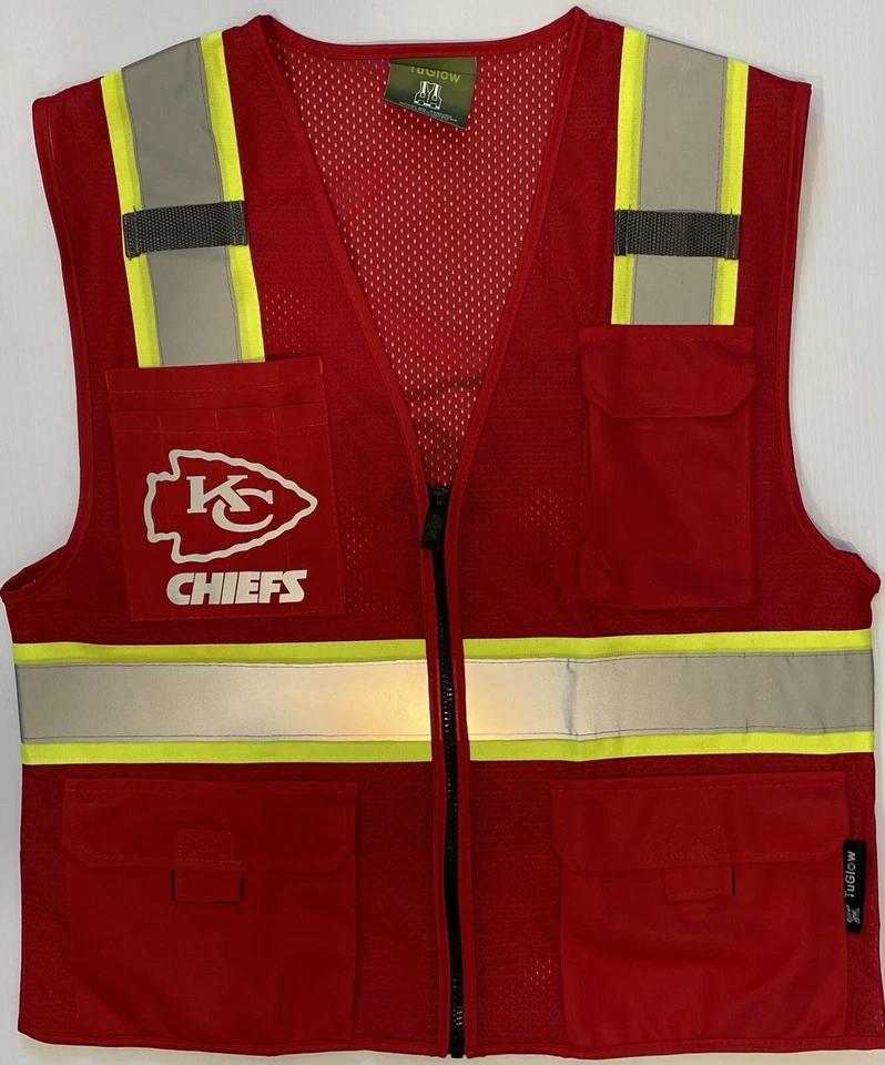 KANSAS CITY CHIEFS RED REFLECTIVE SAFETY VEST W/REFLECTIVE LOGO - Image 2 of 2