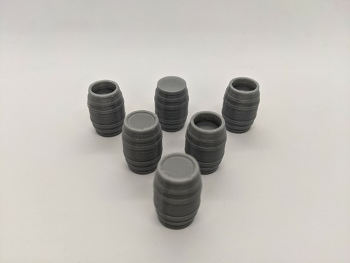 6x Assorted Barrels Wooden Drums 28mm 1:56 20mm Wargames Model Scatter Scenery - Picture 9 of 12