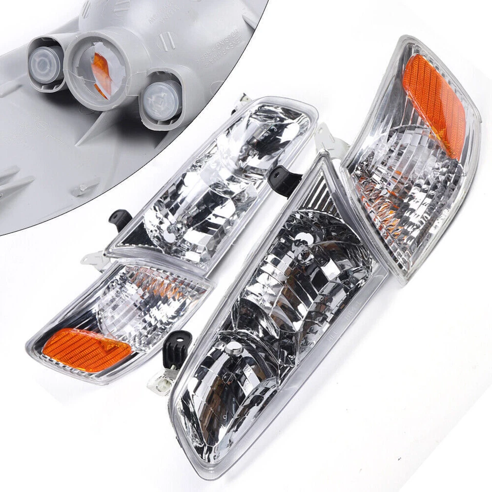 For 2000-2001 Toyota Camry Headlights & Corner Lights Left+Right Assembly Set Foto 2 de 4