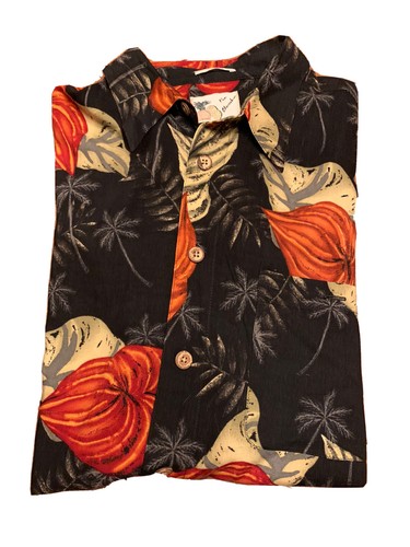 Hawaiian Floral Shirt L Multicolor S-S 21” S-H 26”