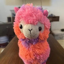 PEEK A BOO TOYS Llama Plush Bright Pinks/Purple Low-Rider Llama 11" Soft Stuffie
