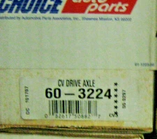 Front CV Axle Drive Shaft, Right - Professionals Choice 60-3224