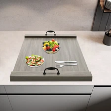 Noodle Board Stove Cover-Wood Stove Top Covers w/Handles for Electric Stove