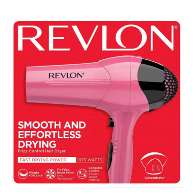 Revlon Essentials Lightweight Ionic Hair Dryer with Concentrator