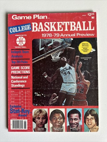 GAME PLAN College Basketball 1978-79 Annual Preview - Larry Bird Magic Johnson - Picture 1 of 10