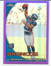2010 Topps Chrome Demaryius Thomas Purple Refractor RC 323/555 #110 Broncos