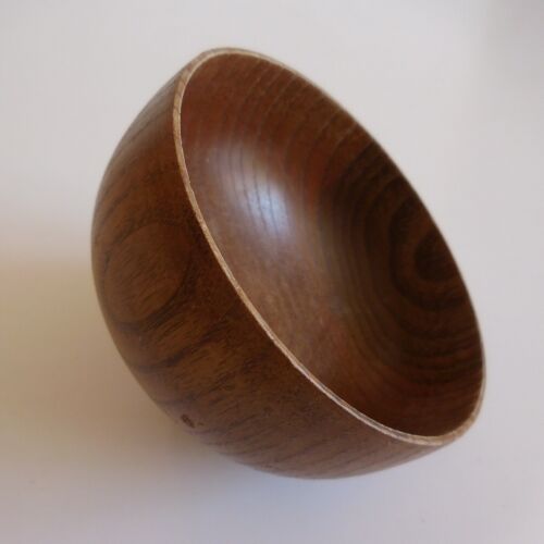 Bol vintage bois fait main vide-poche art déco maison design XXe France N5083 - Imagen 2 de 12