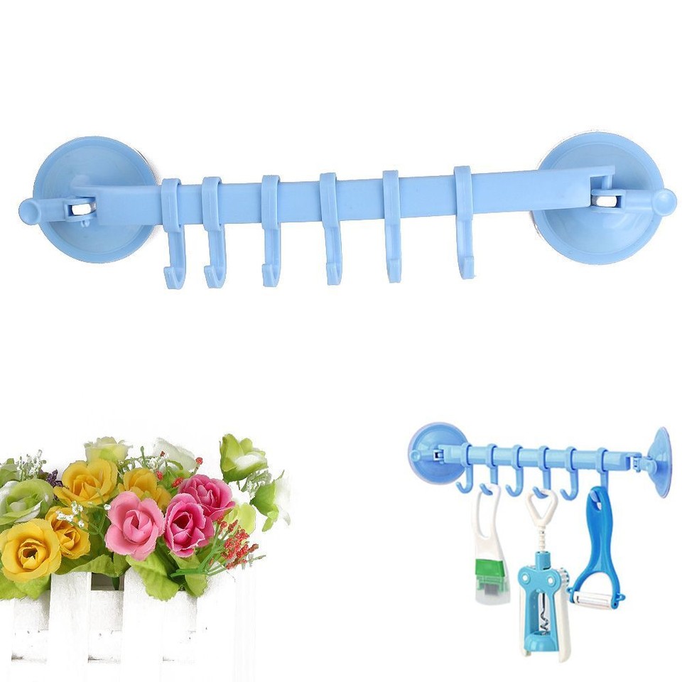 Hanging Wallmounted Vacuum Sucker Storage Holders Hooks Hanger Towel