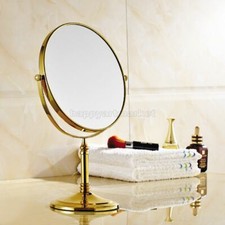 Specchio Trucco Oro 3X Ingrandimento 8" Rotondo Specchio Cosmetico Rasatura Doppio Lato 