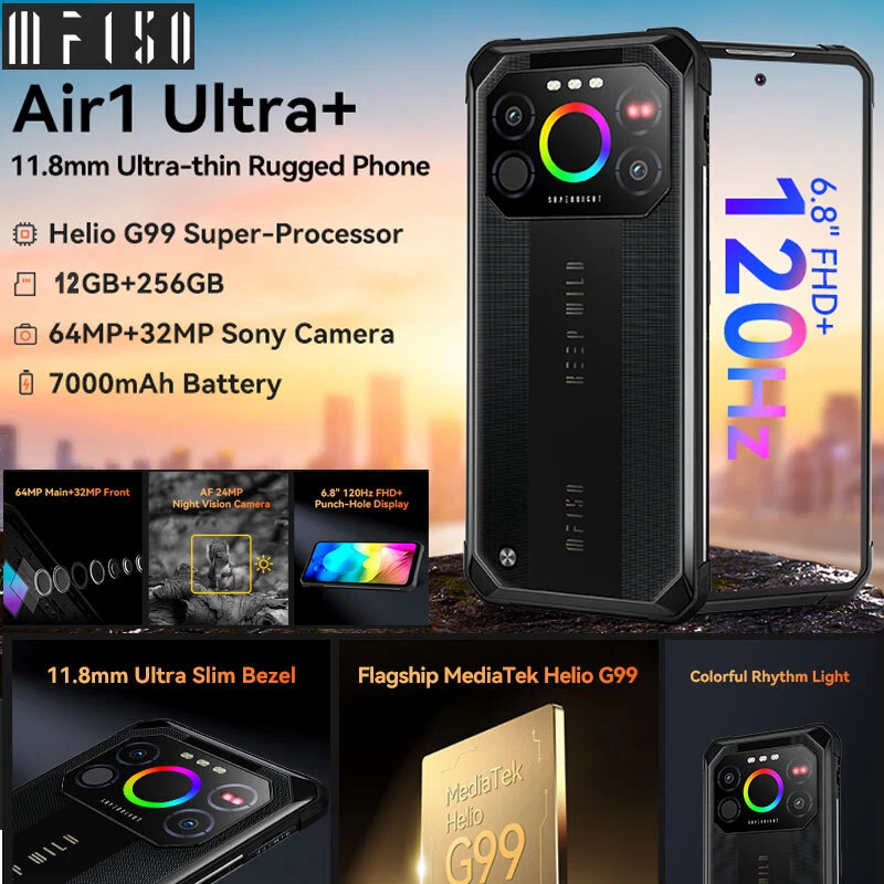 IIIF150 Air1 Ultra PLUS 4G LTE Rugged Android Smartphone Mobile Waterproof  Phone