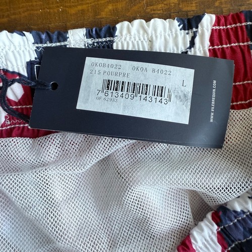 Men Swim Trunks Classic cut L Vilebrequin Panda red NWT - Picture 5 of 5