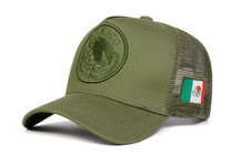 New MEXICAN MEXICO Hat Hecho En Mexico Eagle Aguila Curved Baseball Cap Green