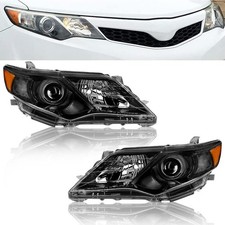 Toyota Camry Headlights 2012-2014 Halogen Black