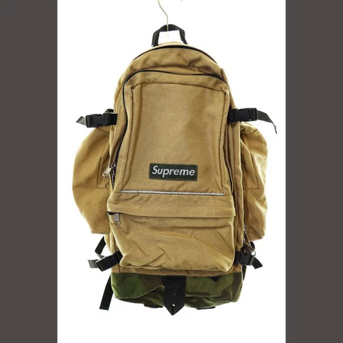Supreme 1997 4ème ANCIENNE BOITE LOGO SAC À DOS nylon beige camouflage A Occasion 08