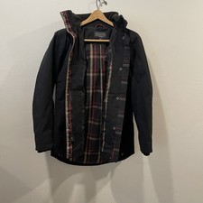 Pendleton Women's Medium Plaid Lining Black Hooded Jacket Classic