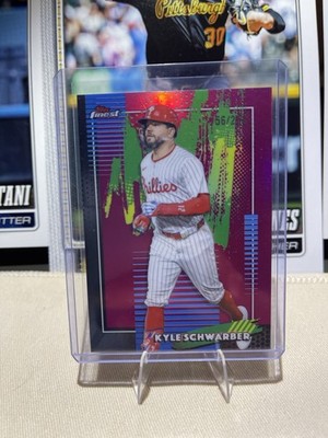 2026 Topps Finest Baseball Kyle Schwarber TRUE Pink Refractor /250 #91 Phillies