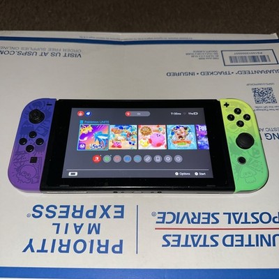 Nintendo Switch Unpatched Hac-001 2017 Console With Splatoon Joy-Con Works 100%