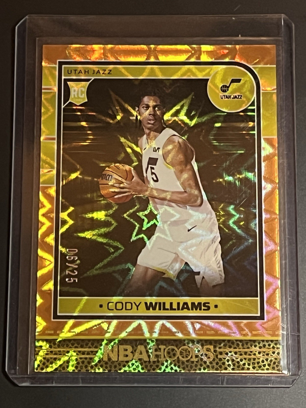2024-25 NBA Hoops 240 Cody Williams RC Orange Explosion 6/25