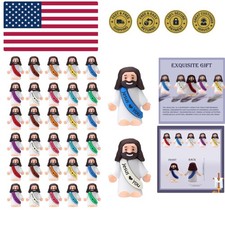 30PCS Little Jesus Figures, Mini Jesus Figurines in Bulk, Multicolor Tiny Jes...